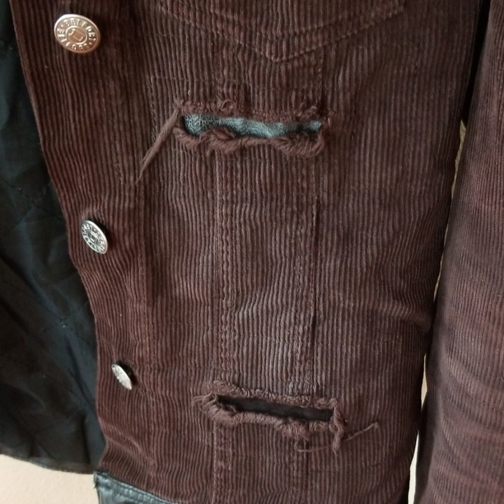 Distressed brown jacket - Picture 3 of 4